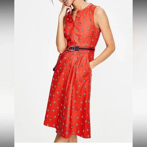 Boden Rosehip Ballet Slippers Leila Shirt Dress